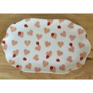 Opalhouse Valentine’s Day Heart Waffles Serving Platter Tray Melamine